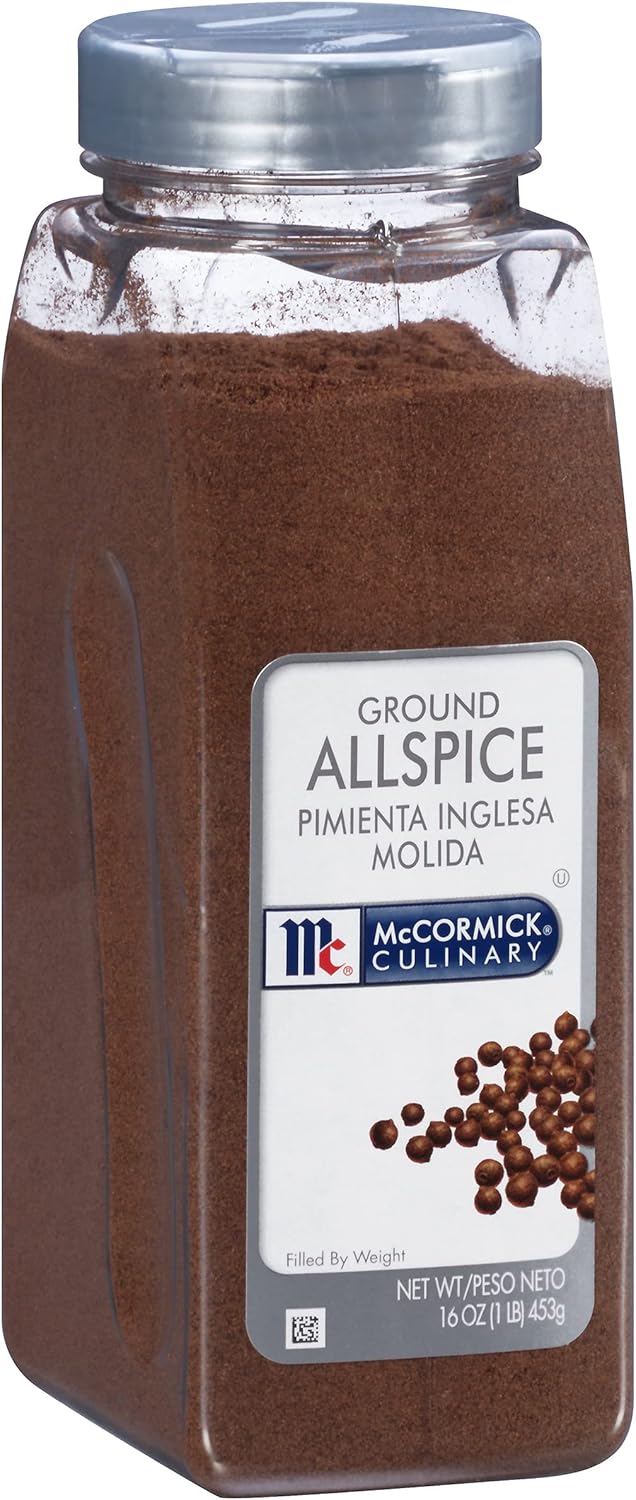 McCormick Culinary Ground Allspice, 16 oz - One 16 Ounce Container of Allspice Seasoning, Features a Wood Flavor Perfect for Baked Goods, Desserts and More