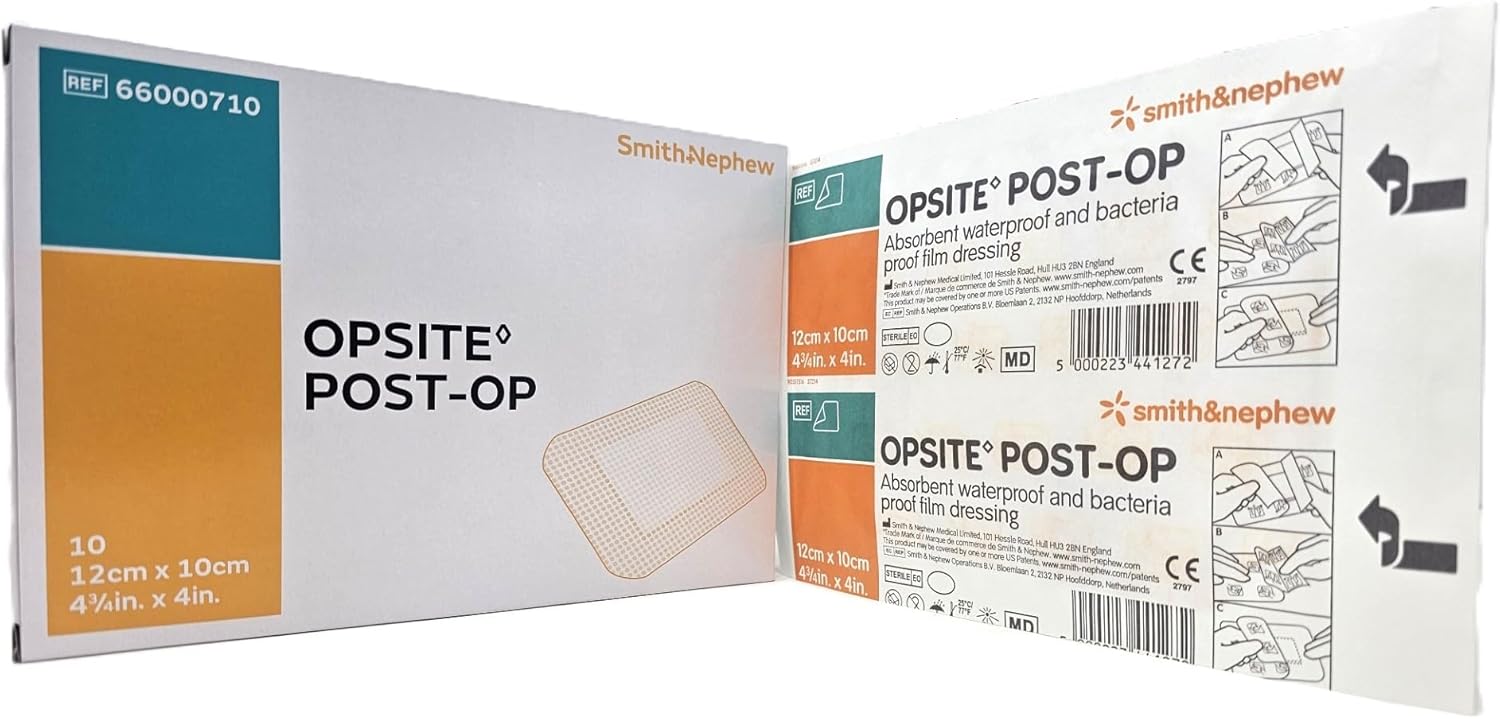 Smith & Nephew Transparent Film Dressing with Pad OpSite Rectangle 4-3/4 X 4" Sterile (#66000710, Sold Per Box)