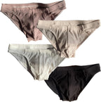 Sexy Men Underwear Ribbed Cotton Breathable Comfortable Brief Low Rise U Convex Pouch Underpants