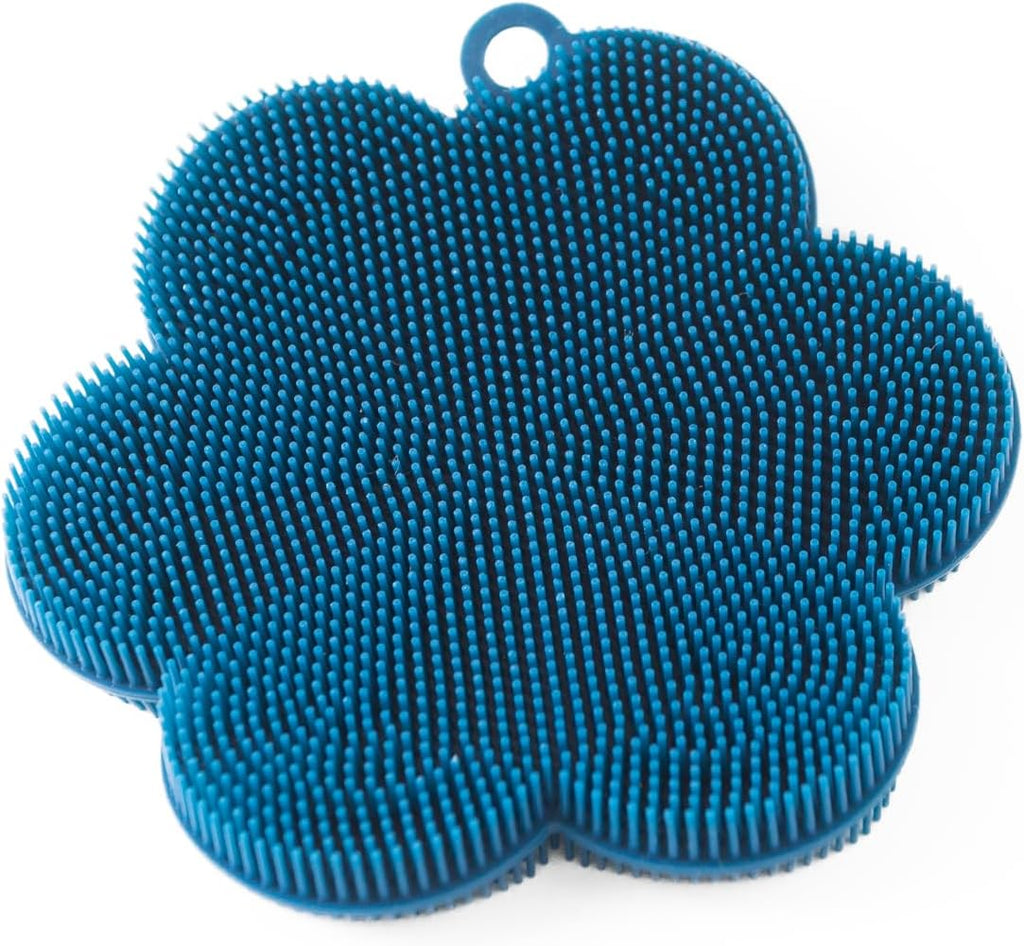 Fox Run Silicone Dish Scrubbing Brush, Navy