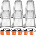 6 Packk Mosquito Covers Wearable Head Net Face Mesh Protecting Net Mosquito Fly Insects Bugs Preventing for Outdoor