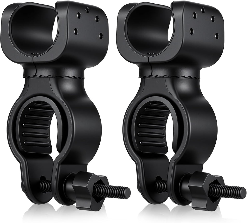 2 Pcs Cane Holder for Walker, Black Cane Holder, Universal Aaccessories for Walkers for Wheelchairs, Bicycles and Electric Vehicles, 360° Rotating Design