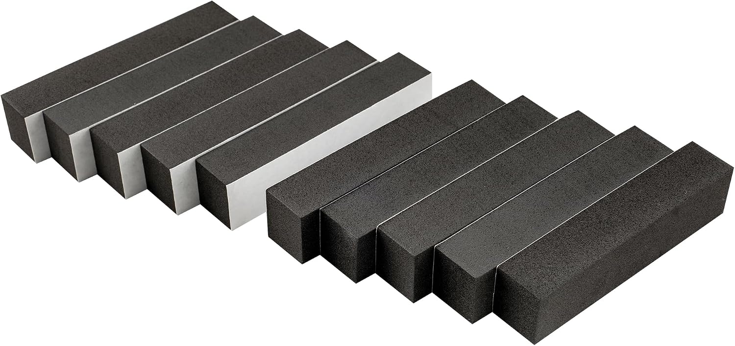 Musiclily Pro 80x18x15mm Bass Pickup Height Foam Self-Adhesive EVA Foam Anti-Vibration Foam for Jazz Bass Pickup, Black (Set of 10)