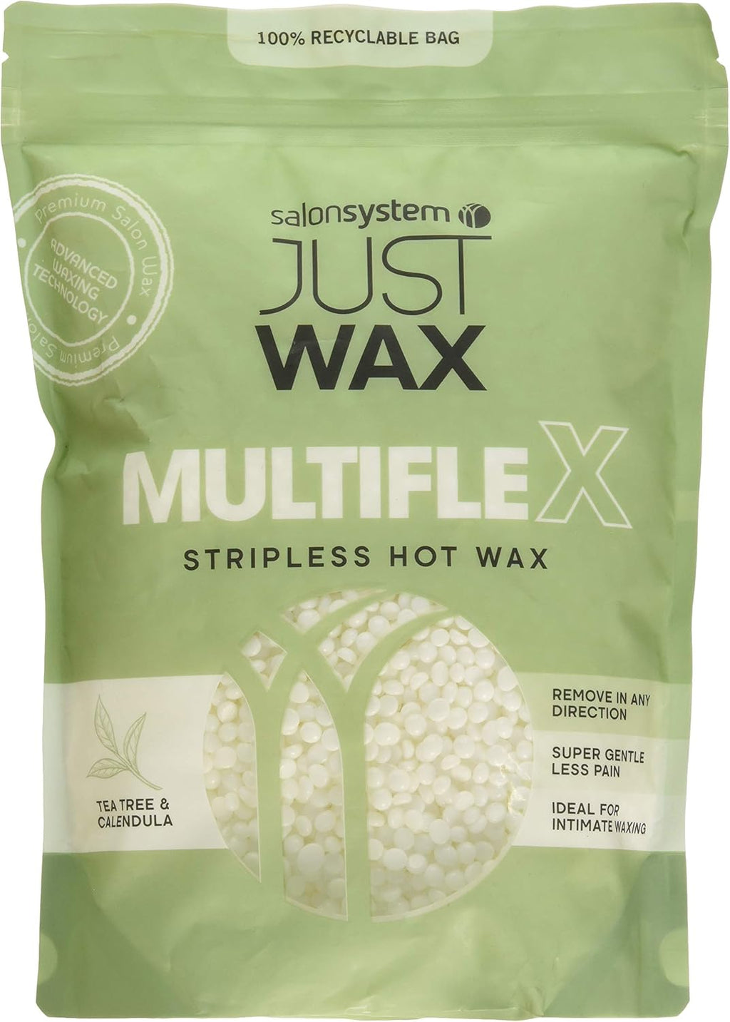 700g Just Wax Multi Flex Stripless Wax Brazilian Leg/Underarm Wax Tea Tree and Calendula