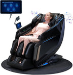 57" SL-Track 4D Massage Chair Full Body Zero Gravity Massage Chair Recliner Shiatsu with Heat, AI Voice Control, Foot Roller & 3-Zone Heating - Home Electric Massager for Mom/Wife/Dad/Home Office