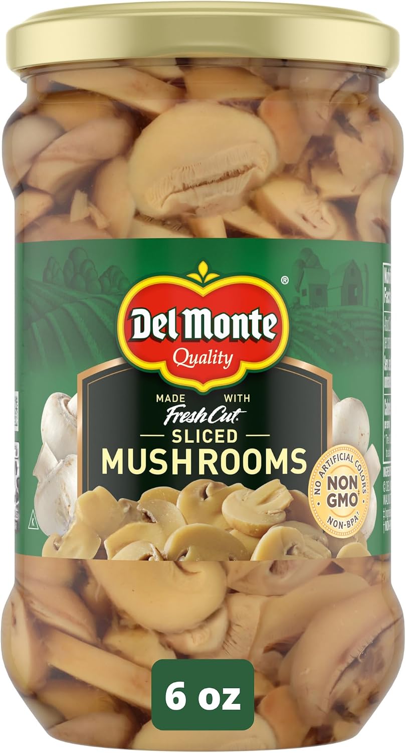 Del Monte Mushrooms Slices, 6 oz Jar