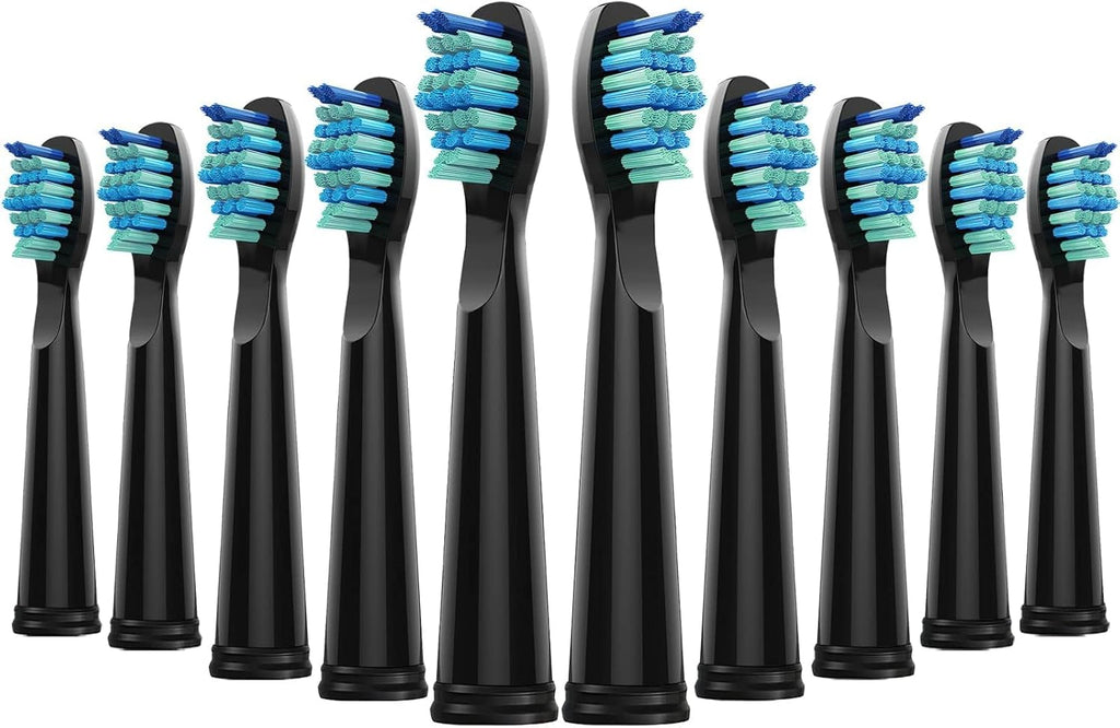 10 Pack Toothbrush Replacement Heads Compatible with Fairywill FW-507/508/515/551/917/959/2011, FW-D1/FW-D3/FW-D7/FW-D8, Most SG Series, HP126A, TB-5 Medium Soft Bristles Brush