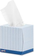 Genuine Joe Facial Tissue Cube Box, 7.9" x 7.5", 2-Ply, 85 Sheets/Box, 36 Count