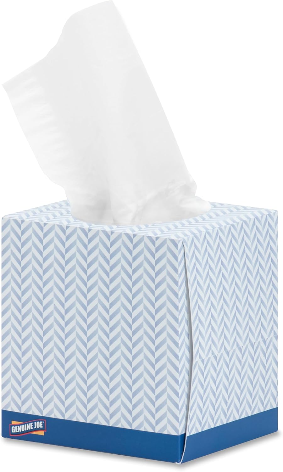 Genuine Joe Facial Tissue Cube Box, 7.9" x 7.5", 2-Ply, 85 Sheets/Box, 36 Count