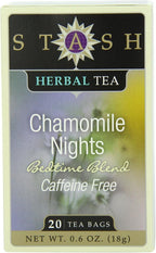 Stash Tea Chamomile Nights Herbal Tea, 20 Count