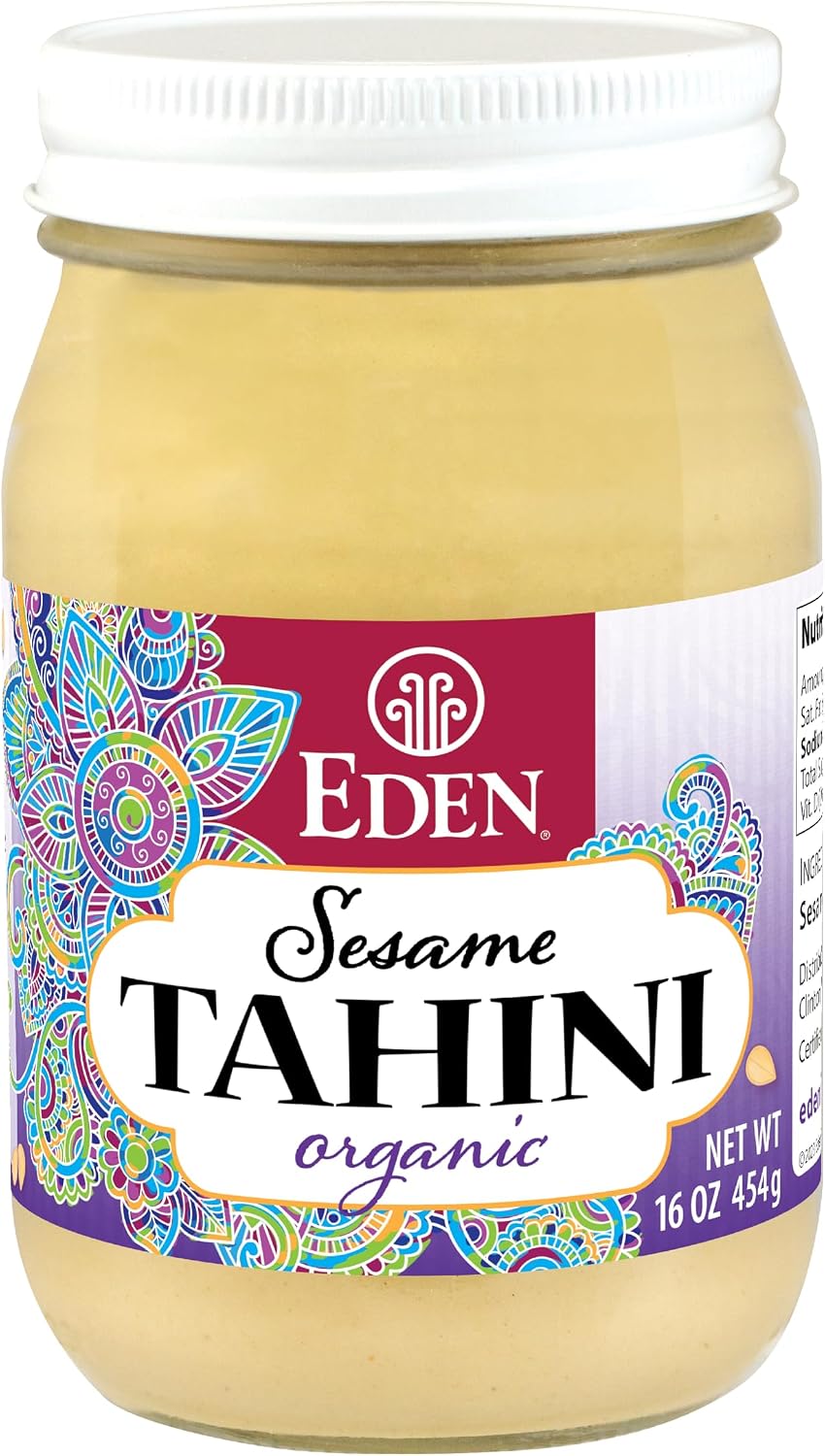 Eden Organic Roasted Tahini, 16 oz Glass Jar
