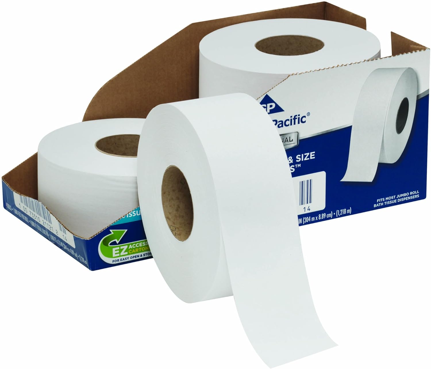 Georgia-Pacific Professional Series Jumbo Jr. 2-Ply Toilet Paper by GP PRO (Georgia-Pacific), 2172114, 1000 Feet Per Roll, 4 Rolls Per Case