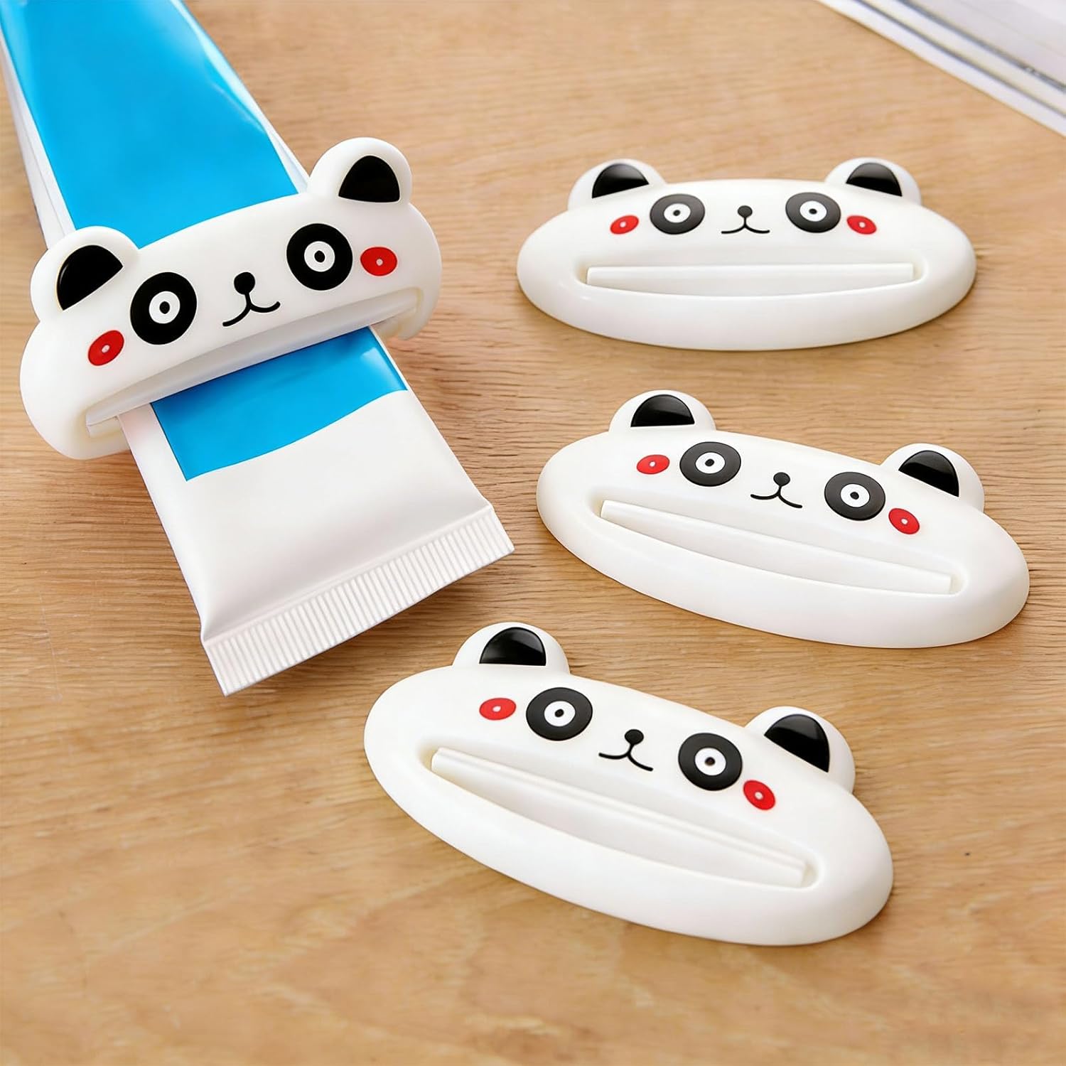 4 Pack Cartoon Toothpaste Tube Squeezer - Animal Manual Tube Squeezer-4WHITE