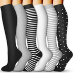 QUXIANG Compression Socks for Women & Men 15-20 mmHg, Best for Medical, Nursing, Running, Athletic, Varicose Veins, Travel