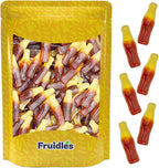 Fruidles Soda Bottles Gummi Cola Candy, Delicious Multicolor Fruit Flavors, Party Candy (Half-Pound)