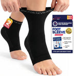 Dr. Arthritis Doctor Developed Plantar Fasciitis Socks/Compression Foot Sleeves, Copper Ankle Brace for Heel Support & Doctor Written Handbook (Black, M)