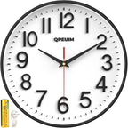 Wall Clock Wall Clocks Silent Non-Ticking Battery Operated Large Easy to Read with Stereoscopic Dial Ultra-Quiet Movement Quartz for Office Classroom School Home Kitchen
