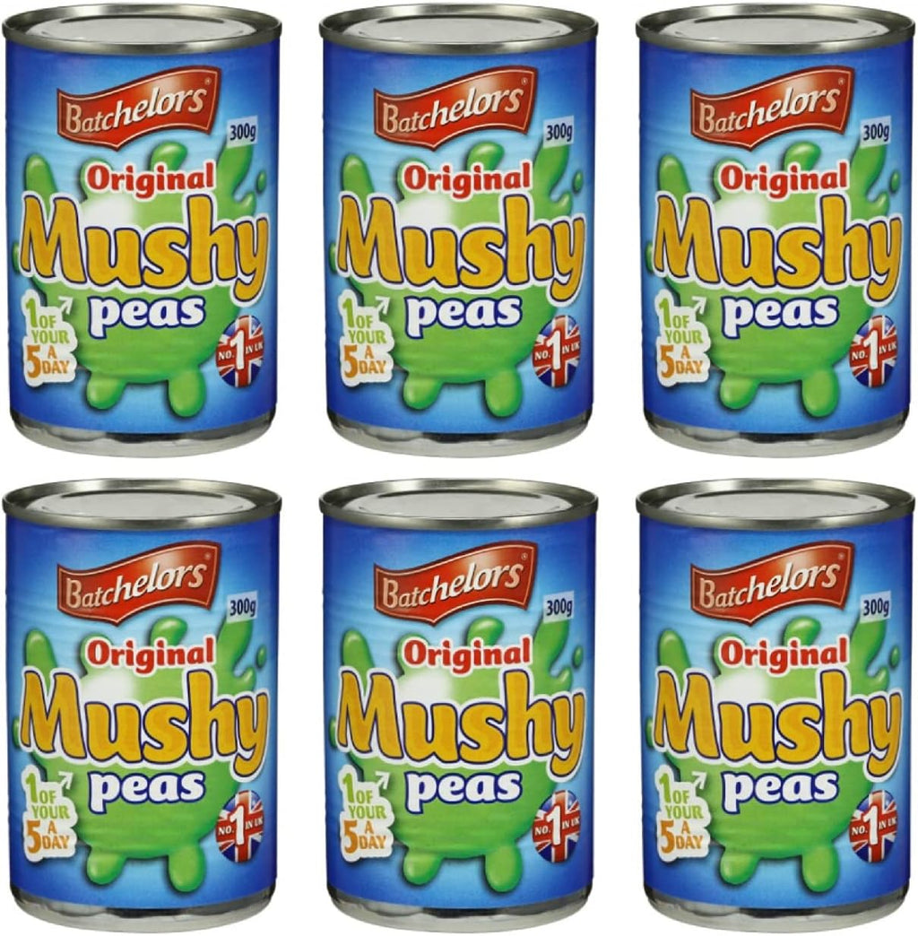 Batchelors Original Mushy Peas 300g, (Pack of of 6)