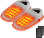 Heated Slippers - Foot Warmer for Men & Women, Electric Heating Slippers, Upgraded 4000mAh Battery Pack