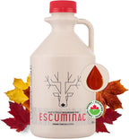 Escuminac Organic Canadian Maple Syrup – Great Harvest, Medium Rich Taste, 33.8 fl oz Family Size Bottle – 100% Pure, Grade A, Single Origin from Quebec
