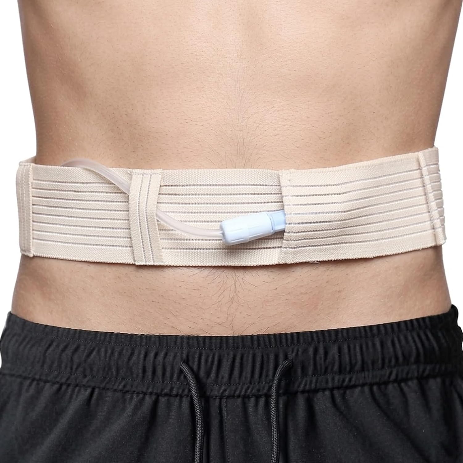 1 Pcs PD Catheter Holder, Elastic Peritoneal Dialysis Belt, Breathable Peritoneal Dialysis Waist Belt, Adjustable Feeding Tube Holder for Dialysis Women Men(S)