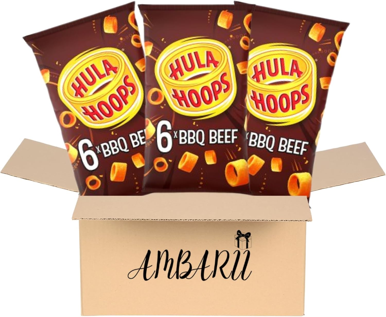 AMBARII KP Hula Hoops BBQ Beef Flavored Snacks - 3 pack