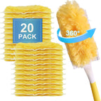 20 Pack Heavy Duty Duster Refills for Swiffer, Multi-Surface 360° Disposable Dusters Kit for Cleaning Dusting Electronics Furniture Blind Ceiling Fan (Handle is Not Included)