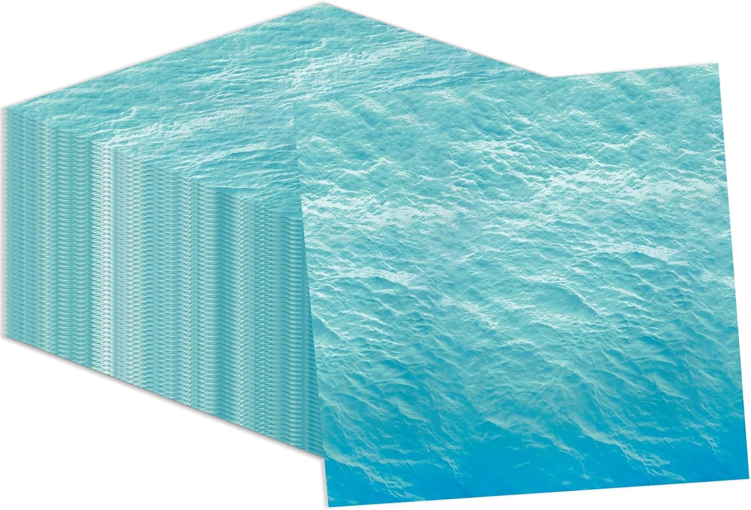50 Pcs Ocean Sea Napkins 13 x 13 Inches, Ocean Waves Paper Napkins Ocean Theme Disposable Cocktail Napkins for Baby Shower Hawaiian Birthday Party Decorations (Ocean Sea)