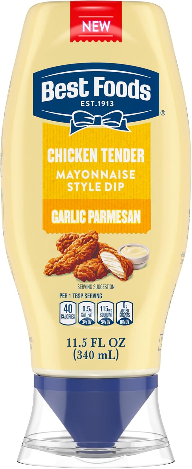 Best Foods Garlic Parmesan Chicken Tender Mayonnaise Style Dip Garlic Parmesan Delicious Flavor No Artificial Flavors 11.5 Fl Oz