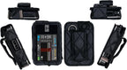 Premium Diamond Check Pattern Holster (with Belt Clip/Metal Loop/Lanyard) for Tandem Diabetes Care Insulin Pump T:Slim X2 (All Models) (Black)