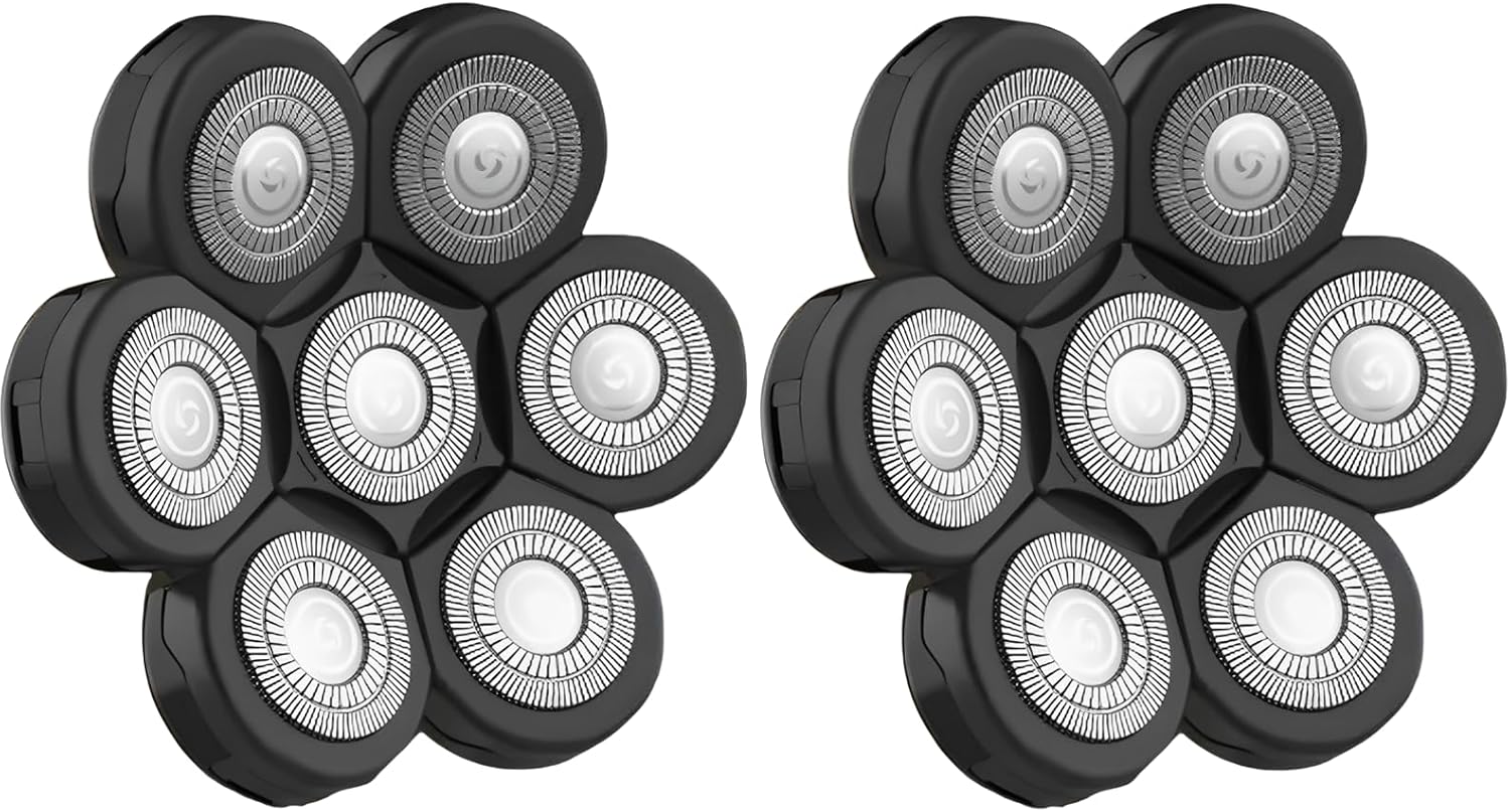 Head Shaver Replacement Heads Compatible with Wyklaus Head Shaver 7D Replacement Head,Compatible with Wyklaus Head Shaver 7D OP-002.(2Pack)
