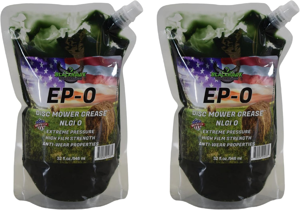 Lithium EP0 Grease for Disc Mowers and Gear Boxes, 32 oz EZ Squeeze Pouch (2 Pack)