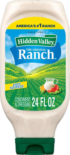 Hidden Valley Original Ranch Condiment and Dressing, Easy Squeeze Bottle, 24 Fl Oz (Package May Vary)