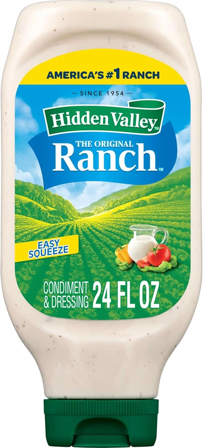 Hidden Valley Original Ranch Condiment and Dressing, Easy Squeeze Bottle, 24 Fl Oz (Package May Vary)