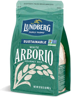 Lundberg White Arborio Rice - Short-Grain White Rice, Creamy Texture for Making Risotto, Rice Pudding, Healthy Food Recipes, Vegan Food, Gluten-Free Rice Grown in California, 32 Oz