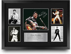 HWC Trading Elvis Presley Musician The King 16 x 12 inch (A3) Printed Gifts Signed Autograph Picture for Music Memorabilia Fans - 16" x 12" Framed