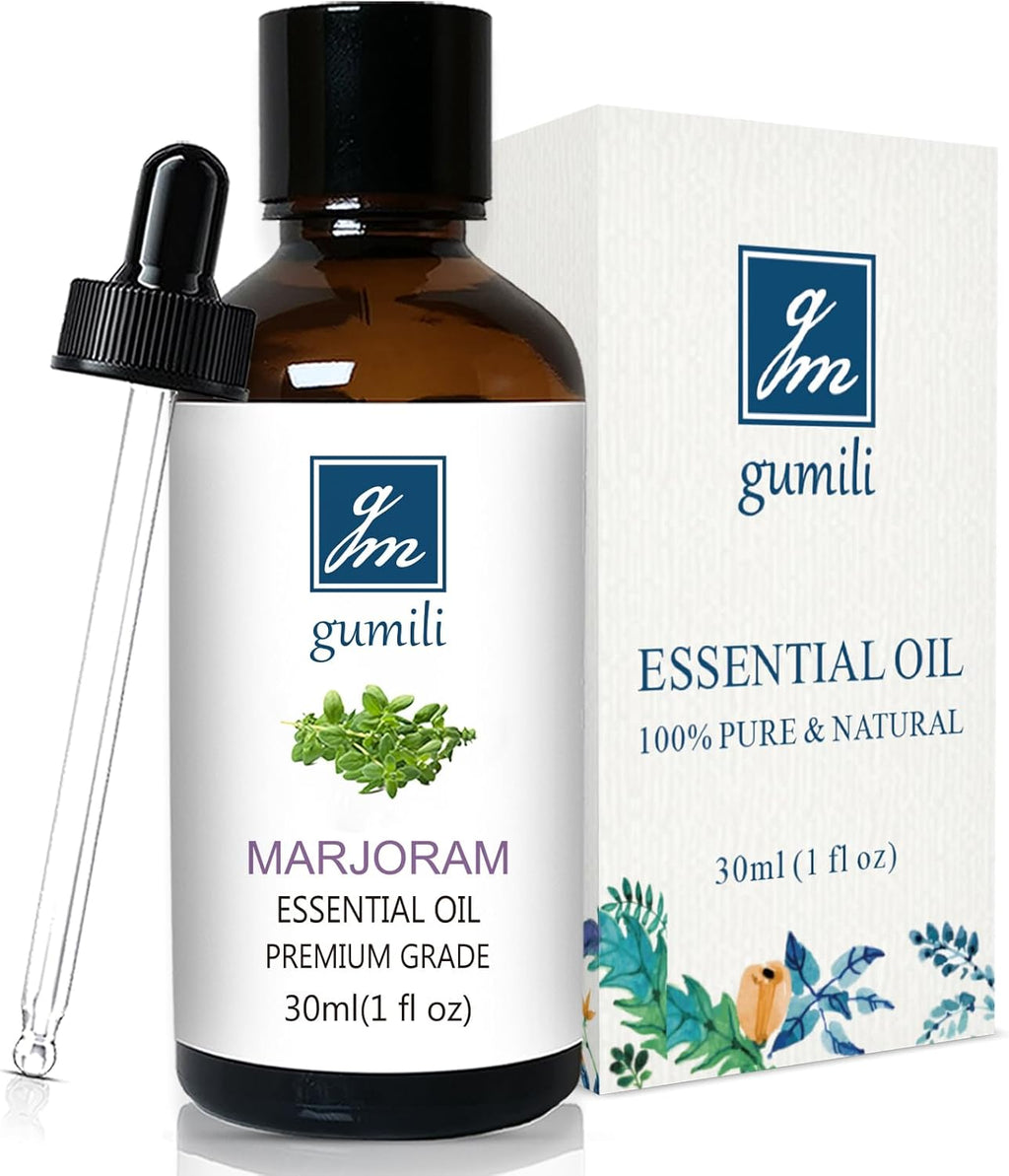 GM Gumili Marjoram Essential Oil 1 Oz – 100% Pure Natural Sweet Marjoram Essential Oil for Diffuser, Skin, Massage & DIY, Fresh Herbal Aroma