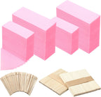 400 Pieces Wax Strips Sticks Kit, Non-Woven Waxing Removal Strips with Wax Applicator Stick for Body Skin Facial Hair Removal Tools(Pink)