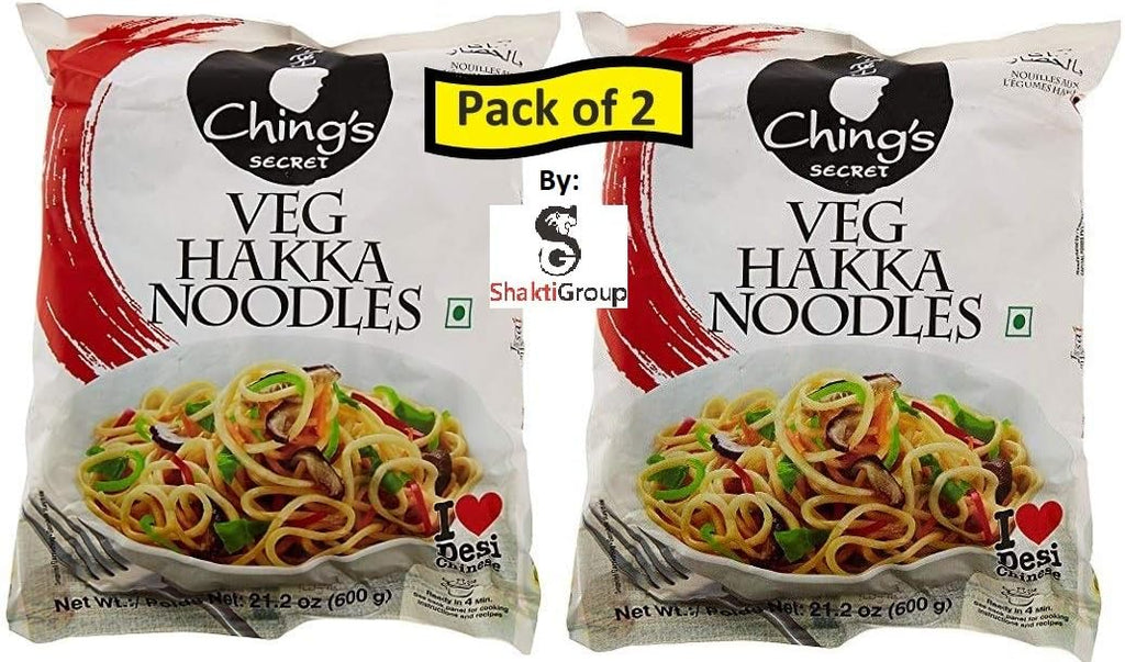 Pack of 2 - Ching's Secret Veg Hakka Noodles (Ching's Chinese Desi Chinese) 21.2 Oz (600 gm)