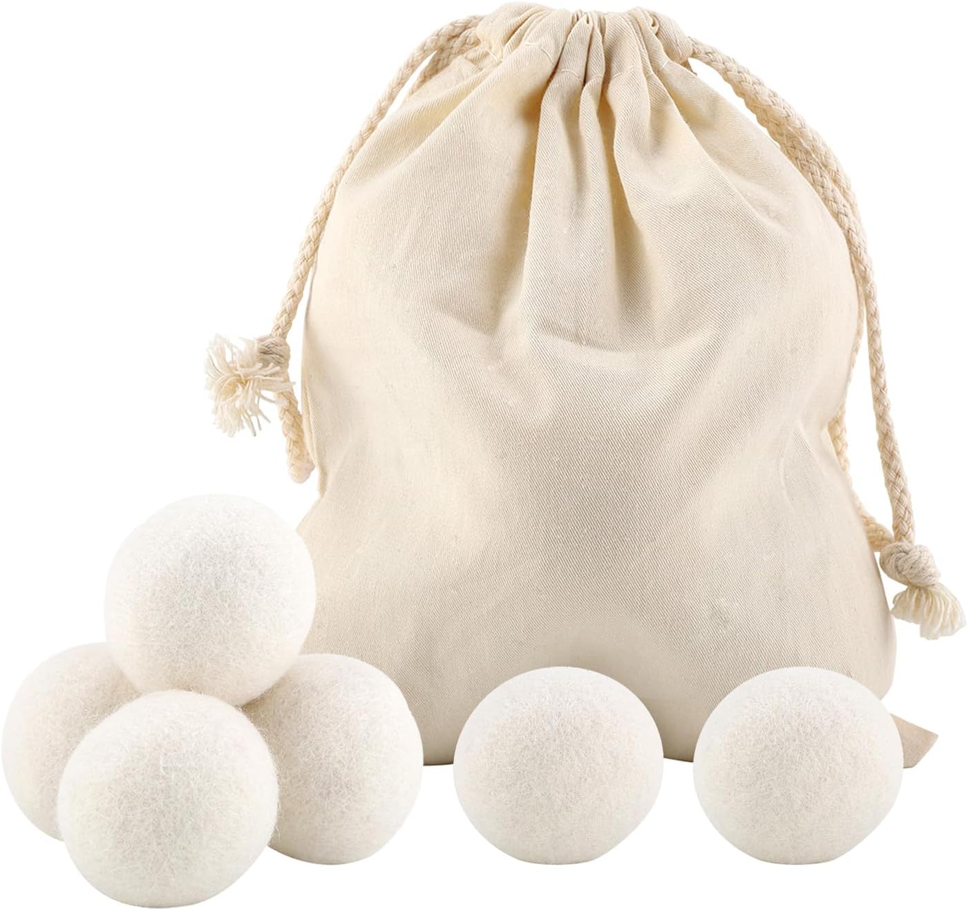 Alvinlite Wool Dryer Balls, Reusable Natural Wool Laundry Fabric Softener Ball Dryer Sheets Alternative Laundry Replacement