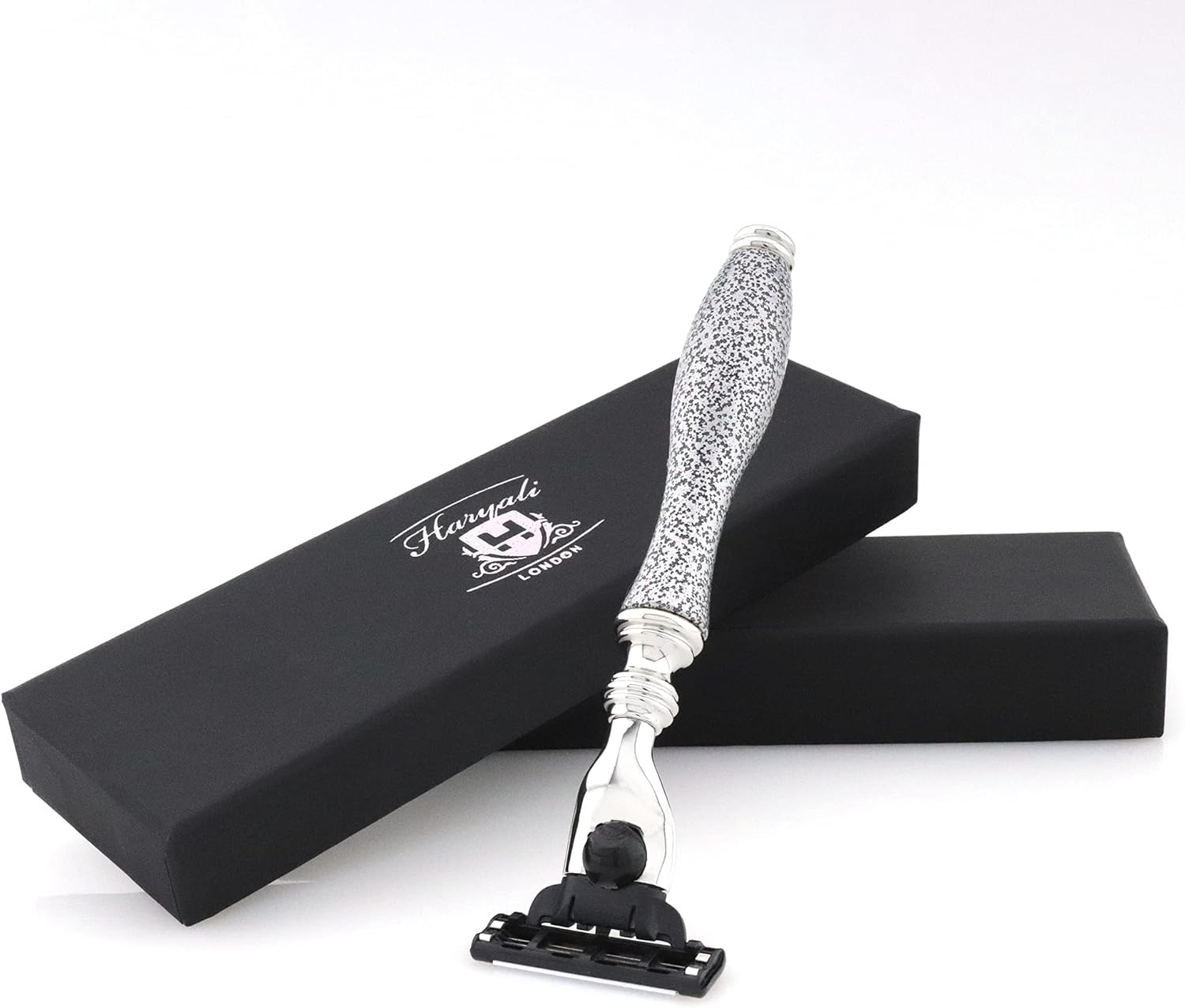 3 Edge Shaving Razor Handmade Silver Antique Design Handle Beard and Mustache Safety Razor For Men Perfect Shave