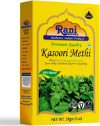 Rani Fenugreek Leaves Dried (Kasoori Methi) 1oz (28g) ~ All Natural | Vegan | Gluten Friendly | NON-GMO | Kosher | Indian Origin
