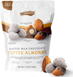 Snackathon Dusted Toffee Milk Chocolate Covered Almonds, 17.6 oz Resealable Bag, Whole Roasted Almonds Coated in Toffee and Creamy Milk Chocolate, Crunchy & Sweet Nut Snack, Made in USA