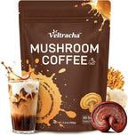 Mushroom Coffee, 60 Servings, Arabica Instant Coffee with 6 Adaptogenic Mushrooms (Lion’s Mane, Cordyceps, Turkey Tail & Other), Medium Roast Immune Boosting Coffee for Focus & Gut Health Support