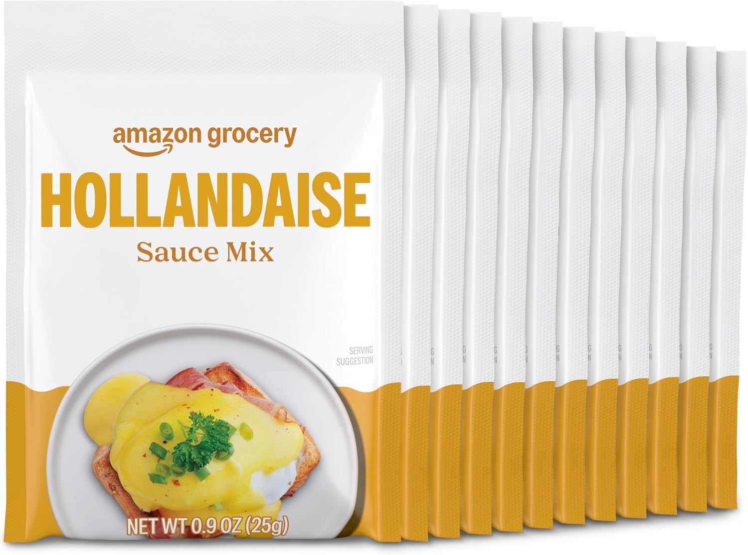Amazon Brand - Happy Belly Hollandaise Sauce Mix, 0.9 ounce (Pack of 12)