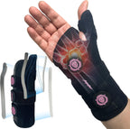 JUPITER Carpal Tunnel Wrist Brace with Thumb Support, Day & Night Thumb Spica Splint for Right Hand, Ideal for De Quervains Tenosynovitis, Tendonitis & Typing Pain Relief - Small/Medium, Black-Pink for Men & Women
