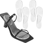 Arch Support Sandal Inserts for Flat Feet, Gel 3/4 Invisible High Heel Insoles Women, Adhesive Hell Inserts for Dress Shoes Pain Relieve, New Anti-Slip, 2 Clear, 5-7