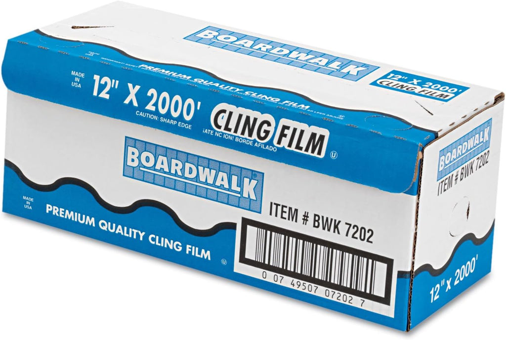 Boardwalk 7202 PVC Food Wrap Film, 12" x 2000-ft. Roll