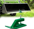 Tractor Bucket Protector, Heavy Duty Steel Bucket Attachments, 12" Long Skid Edge Protector Turning Bucket into Snow Pusher, 4.5" Width Turf Tamer Preventing Grass Destruction (Green 1 Pack)