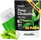 Nuubu Foot Pads - Premium Japanese Organic Natural Herbal Patches for Foot Care, Natural Ingredients - Bamboo Vinegar & Tourmaline (30 Pc)